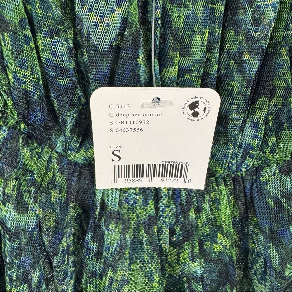 Free People Penelope Blouse Deep Sea Color New With Tags Size Small - Picture 8 of 8